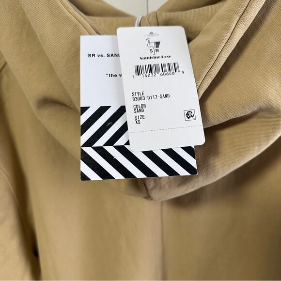 NWT Sandrine RosexFree People Collab Size XS Desir Hoodie Tan Cozy Hip Bussin - Picture 8 of 15